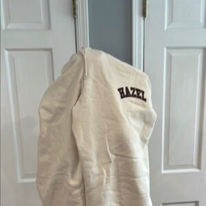 Hazel Cream and Purple Joggers Soft Casual Track Pants